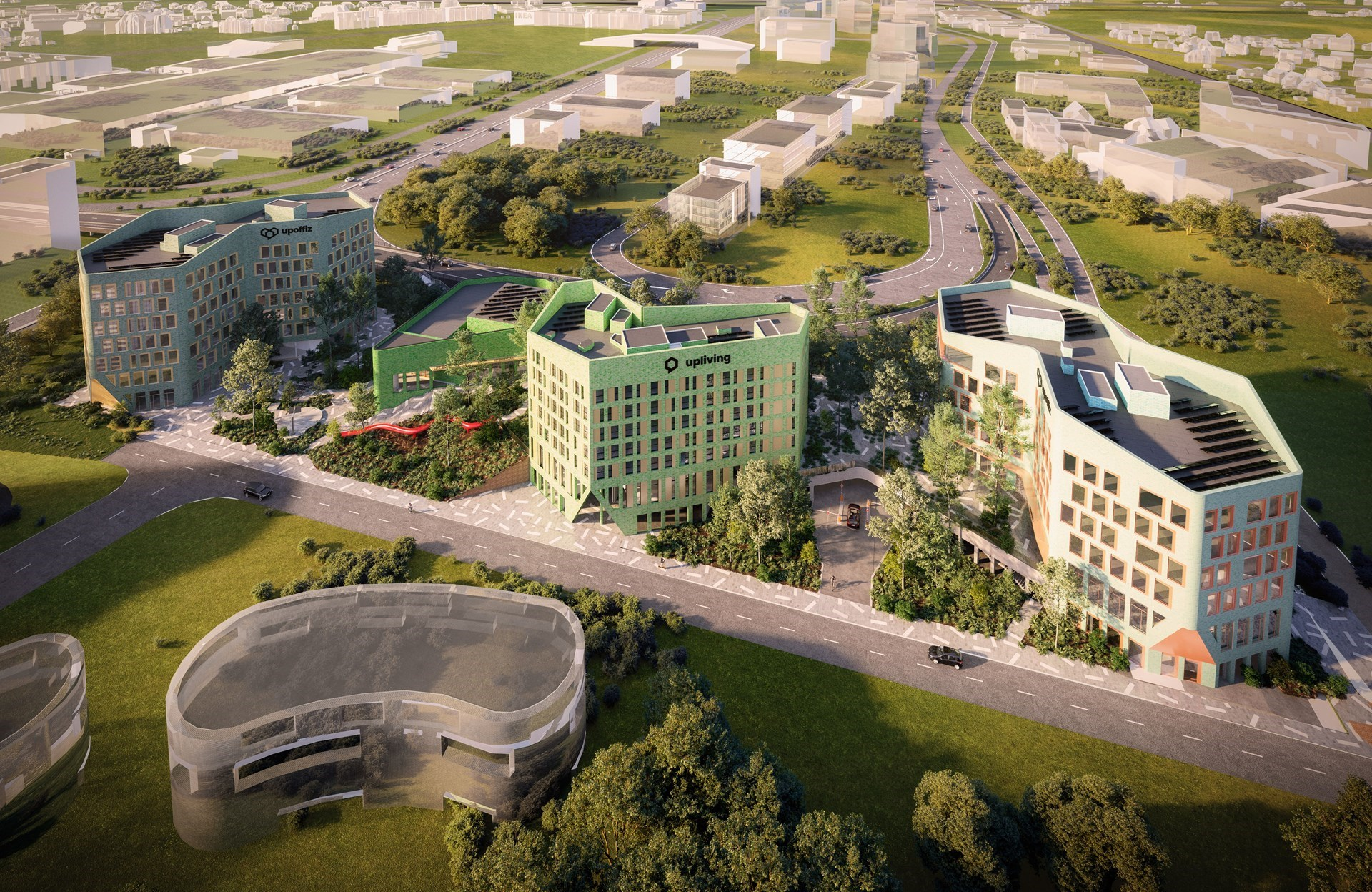 Loop5 multi-use site combining coworking, hospitality, events and parking management