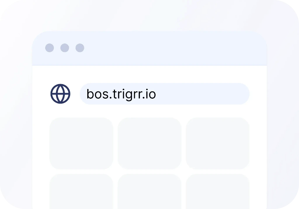 Trigrr web application accessible from any browser and connected device